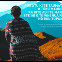 Piki atu ki te taumata o tōku maunga, ka kite au i te mana, i te ihi o te whenua nei nō ōku tūpuna. I climb to the summit of my mountain to see the lands of my ancestors. thumbnail