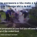 Mā te werawera o tōu mata e kai ai koe i te haunga ahi o te kai. By the perspiration on your face you will taste the flavour of the cooked food. Honest work brings it's own reward. thumbnail
