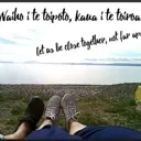 Waiho i te toipoto, kaua i te toiroa. Let us be close together, not far apart. thumbnail